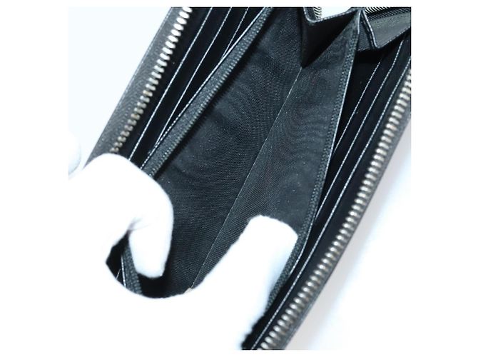 Cartera de cuero Salvatore Ferragamo Gancini 11 piezas Negro Amarillo Auth bs30038 - vista 17