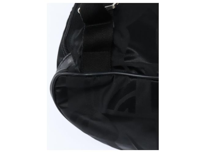 Zaino Gancini in nylon e pelle nera argento Salvatore Ferragamo Auth bs30419 Nero - vista 12