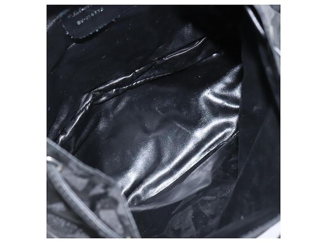 Zaino Gancini in nylon e pelle nera argento Salvatore Ferragamo Auth bs30419 Nero - vista 16