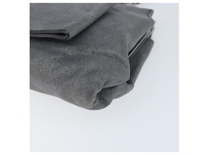 Borsa a Spalla Vala in Camoscio Grigio Argento Salvatore Ferragamo Auth 149149 Marrone - vista 10