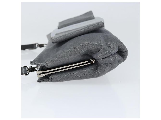 Borsa a Spalla Vala in Camoscio Grigio Argento Salvatore Ferragamo Auth 149149 Marrone - vista 5
