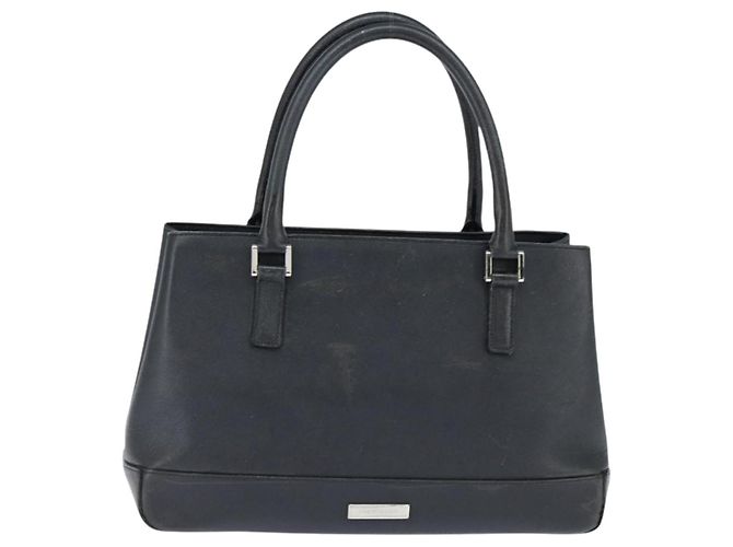 Borsa a mano in pelle nera e argento di BURBERRY Auth bs30441 Nero - vista 2