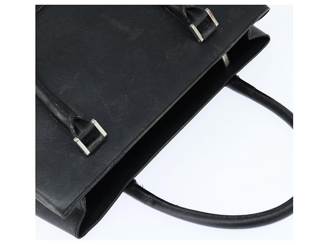 Borsa a mano in pelle nera e argento di BURBERRY Auth bs30441 Nero - vista 6