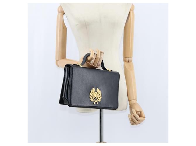 Borsa a mano GIVENCHY in pelle nera e oro Auth bs30415 Nero D'oro - vista 22