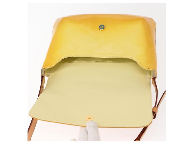 LOUIS VUITTON Borsa Thompson Street Monogram Vernis Giallo Lime M91071 Auth gh1059 D'oro - vista 14