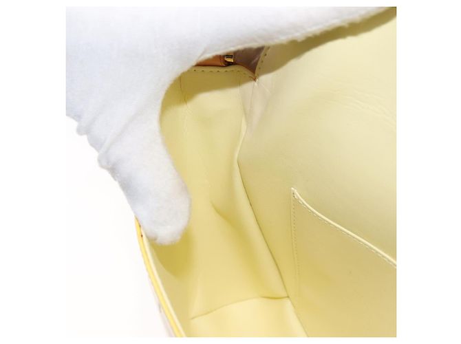 LOUIS VUITTON Borsa Thompson Street Monogram Vernis Giallo Lime M91071 Auth gh1059 D'oro - vista 18