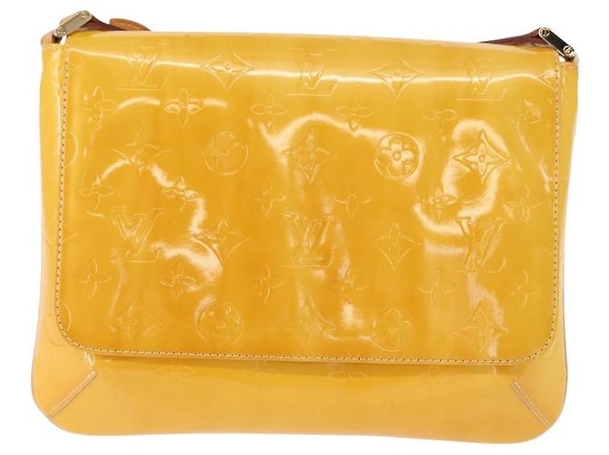 LOUIS VUITTON Borsa Thompson Street Monogram Vernis Giallo Lime M91071 Auth gh1059 D'oro - vista 2
