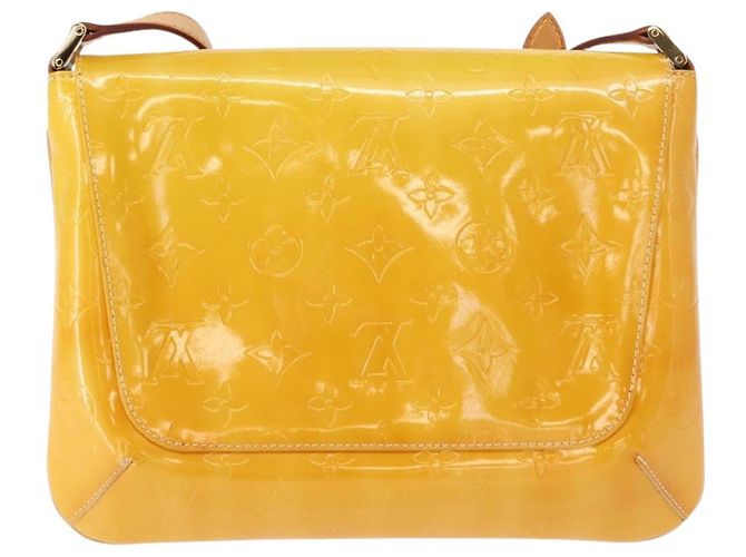 LOUIS VUITTON Borsa Thompson Street Monogram Vernis Giallo Lime M91071 Auth gh1059 D'oro - vista 3