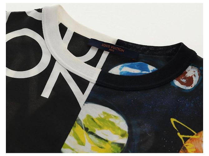 Louis Vuitton Camiseta de manga corta de algodón negra LV Auth 129780M Negro - vista 5