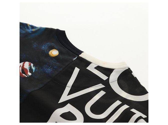Louis Vuitton Camiseta de manga corta de algodón negra LV Auth 129780M Negro - vista 8