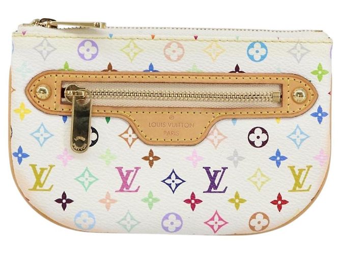 LOUIS VUITTON Pochette MM Monogram Multicolore Bianco M60028 LV Auth gh1170V - vista 2