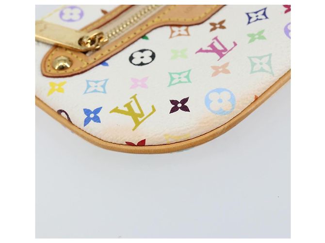LOUIS VUITTON Pochette MM Monogram Multicolore Bianco M60028 LV Auth gh1170V - vista 9
