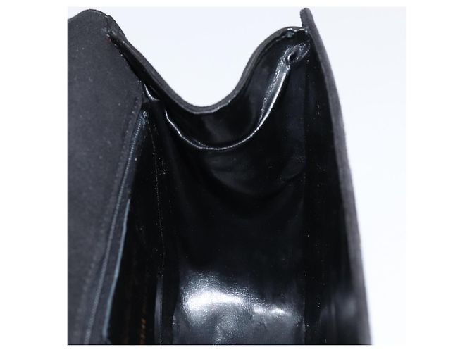 Borsa a Spalla Gancini in Camoscio Nero e Oro Auth 149105 di Salvatore Ferragamo D'oro - vista 18