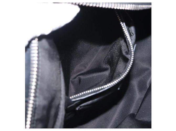 Borsa a mano PRADA in nylon 2 vie nera e grigia Auth ep11418 Marrone Nero - vista 24