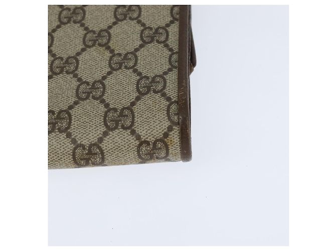 Gucci Borsa a spalla GG Supreme in PVC beige e oro 89 02 050 Auth 150021 D'oro - vista 13