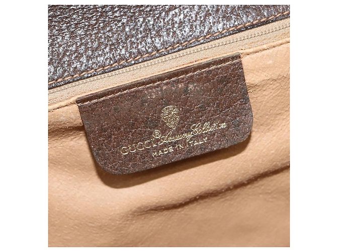 Gucci Borsa a spalla GG Supreme in PVC beige e oro 89 02 050 Auth 150021 D'oro - vista 16