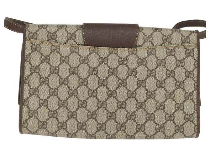 Gucci Borsa a spalla GG Supreme in PVC beige e oro 89 02 050 Auth 150021 D'oro - vista 3