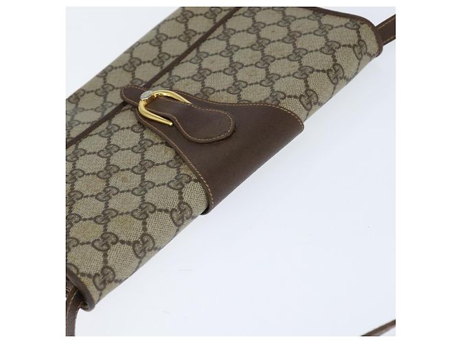 Gucci Borsa a spalla GG Supreme in PVC beige e oro 89 02 050 Auth 150021 D'oro - vista 6