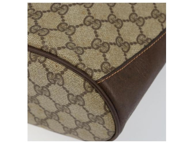 Borsa Sherry Line GG Supreme Web di GUCCI in pelle PVC beige 40 02 081 Auth BA7253 D'oro - vista 10