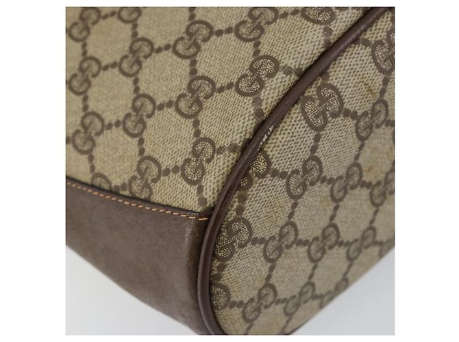 Borsa Sherry Line GG Supreme Web di GUCCI in pelle PVC beige 40 02 081 Auth BA7253 D'oro - vista 13
