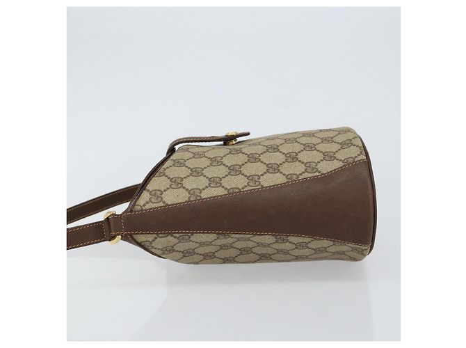 Borsa Sherry Line GG Supreme Web di GUCCI in pelle PVC beige 40 02 081 Auth BA7253 D'oro - vista 5
