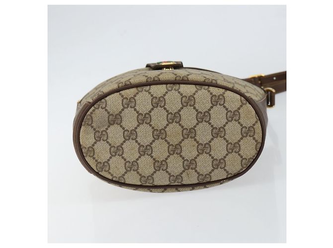 Borsa Sherry Line GG Supreme Web di GUCCI in pelle PVC beige 40 02 081 Auth BA7253 D'oro - vista 9