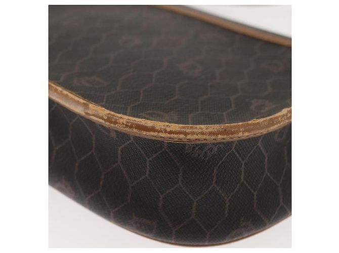 Borsa a spalla in tela a nido d'ape PVC nera e oro Auth BA7309 Christian Dior Nero D'oro - vista 13