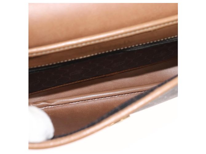 Borsa a spalla in tela a nido d'ape PVC nera e oro Auth BA7309 Christian Dior Nero D'oro - vista 17
