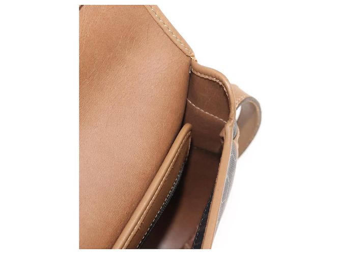 Borsa a spalla in tela a nido d'ape PVC nera e oro Auth BA7309 Christian Dior Nero D'oro - vista 18