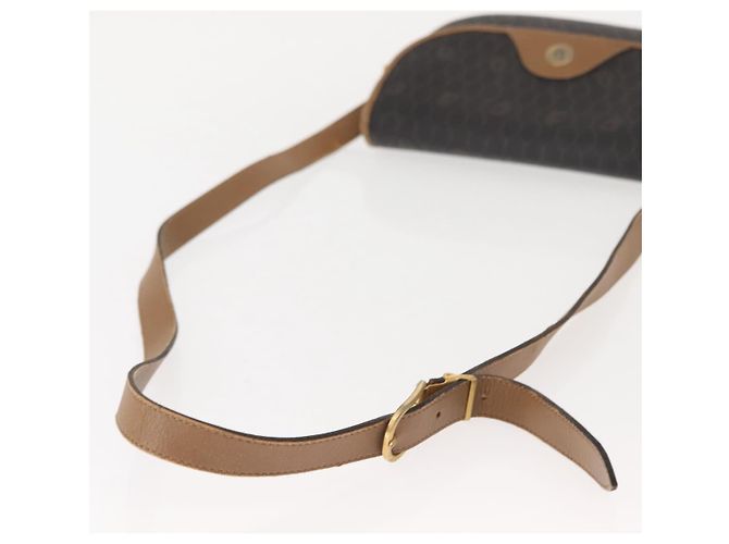 Borsa a spalla in tela a nido d'ape PVC nera e oro Auth BA7309 Christian Dior Nero D'oro - vista 7