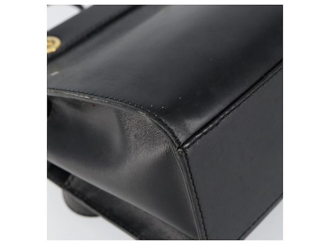 Céline Borsa a mano CELINE in pelle 2 in 1 nera e oro Auth gh1095 Nero D'oro - vista 11