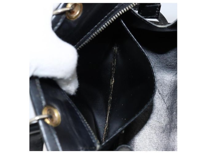 Céline Borsa a mano CELINE in pelle 2 in 1 nera e oro Auth gh1095 Nero D'oro - vista 19
