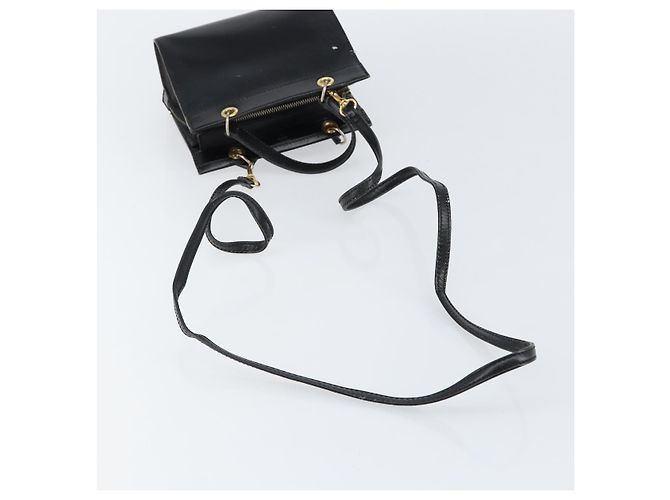 Céline Borsa a mano CELINE in pelle 2 in 1 nera e oro Auth gh1095 Nero D'oro - vista 7