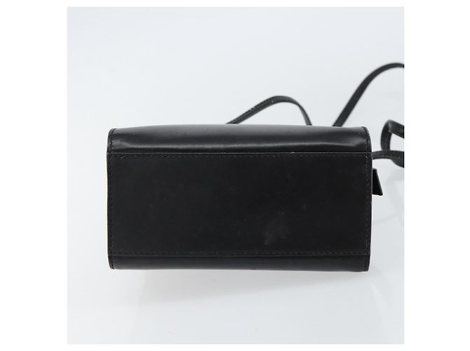 Céline Borsa a mano CELINE in pelle 2 in 1 nera e oro Auth gh1095 Nero D'oro - vista 9