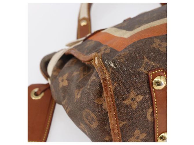 LOUIS VUITTON Borsa a mano Monogram Tise Rayure PM Marrone M56386 LV Auth 149085 - vista 11