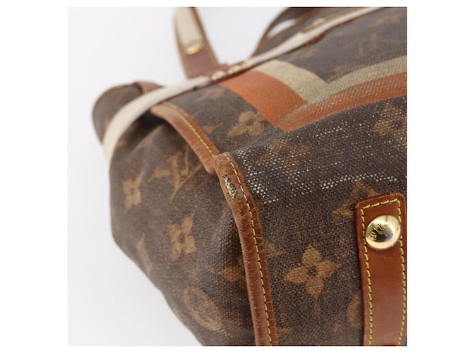 LOUIS VUITTON Borsa a mano Monogram Tise Rayure PM Marrone M56386 LV Auth 149085 - vista 13