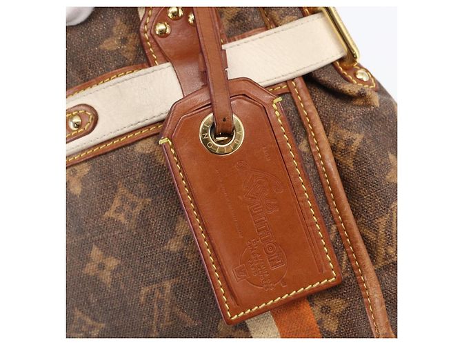 LOUIS VUITTON Borsa a mano Monogram Tise Rayure PM Marrone M56386 LV Auth 149085 - vista 15