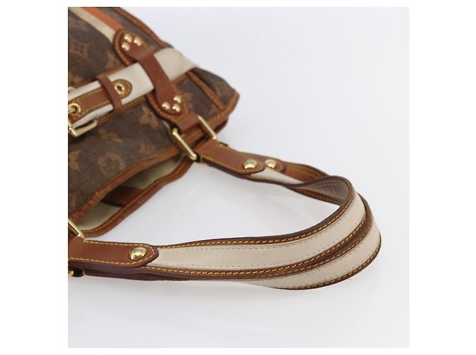 LOUIS VUITTON Borsa a mano Monogram Tise Rayure PM Marrone M56386 LV Auth 149085 - vista 7