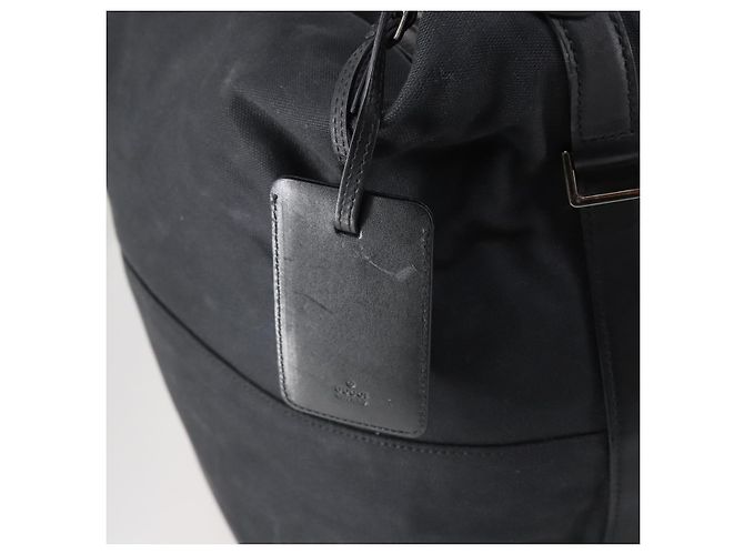 GUCCI Shoulder Bag Canvas Black Auth ep11240 - view 14