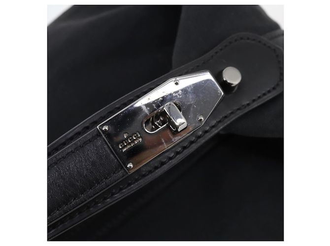 GUCCI Shoulder Bag Canvas Black Auth ep11240 - view 15
