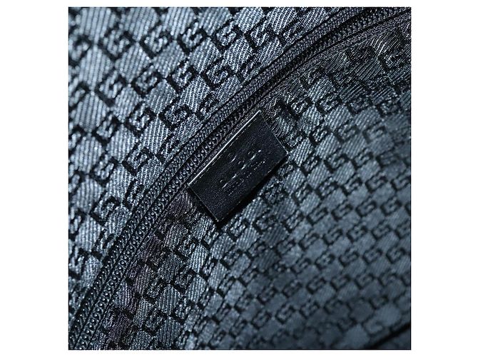 GUCCI Shoulder Bag Canvas Black Auth ep11240 - view 18