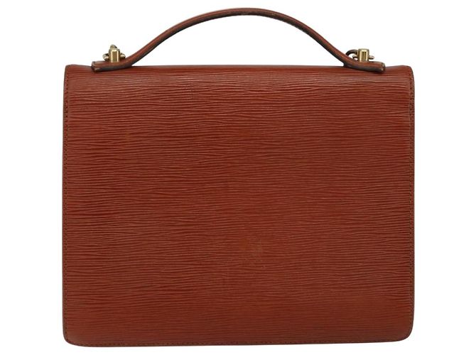 LOUIS VUITTON Bolsa de Mão Epi Monceau 28 Marrom M52123 LV Auth ep11411 - vista 2
