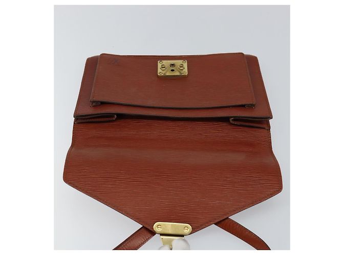 LOUIS VUITTON Bolsa de Mão Epi Monceau 28 Marrom M52123 LV Auth ep11411 - vista 20