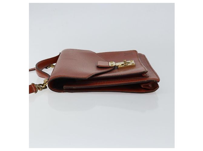 LOUIS VUITTON Bolsa de Mão Epi Monceau 28 Marrom M52123 LV Auth ep11411 - vista 4