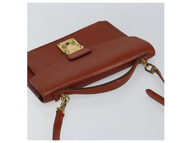 LOUIS VUITTON Bolsa de Mão Epi Monceau 28 Marrom M52123 LV Auth ep11411 - vista 6