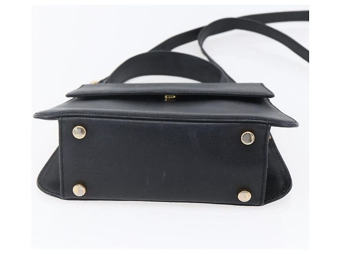 Borsa a mano Salvatore Ferragamo in pelle 2 in 1 nera e dorata Auth 152197 Nero D'oro - vista 11
