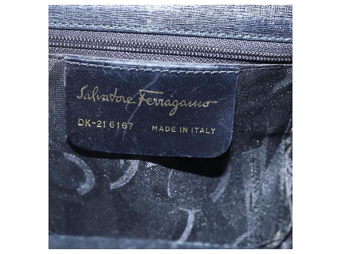 Borsa a mano Salvatore Ferragamo in pelle 2 in 1 nera e dorata Auth 152197 Nero D'oro - vista 16