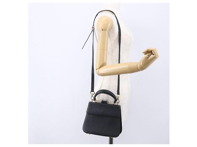 Borsa a mano Salvatore Ferragamo in pelle 2 in 1 nera e dorata Auth 152197 Nero D'oro - vista 22