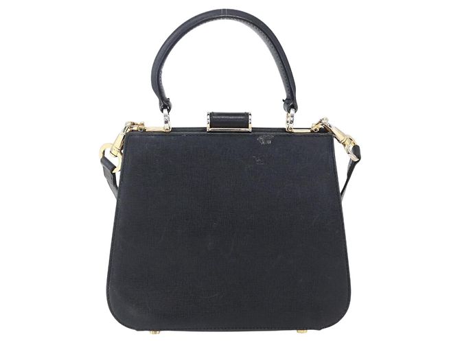 Borsa a mano Salvatore Ferragamo in pelle 2 in 1 nera e dorata Auth 152197 Nero D'oro - vista 3