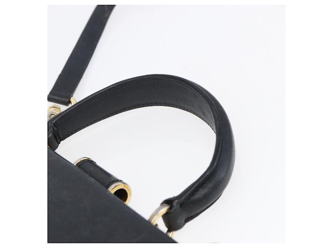 Borsa a mano Salvatore Ferragamo in pelle 2 in 1 nera e dorata Auth 152197 Nero D'oro - vista 8